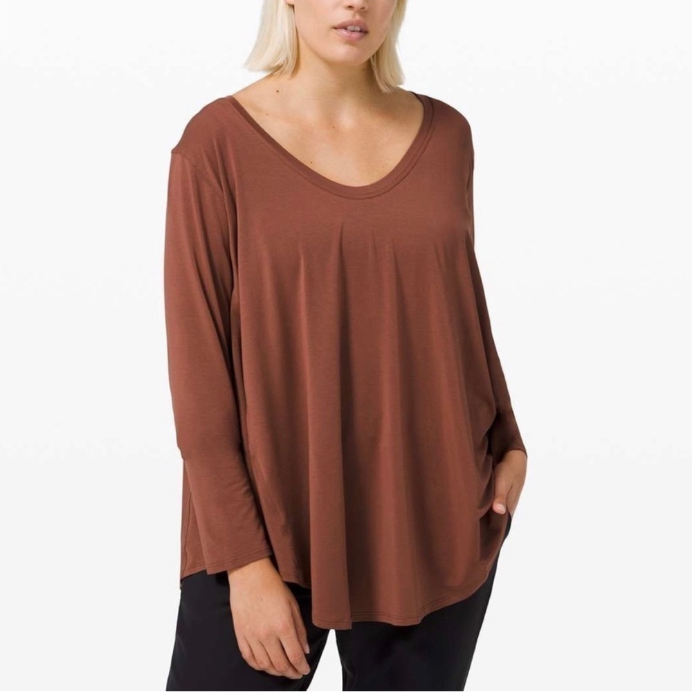 Lululemon Athletica Up for down long sleeve, ancient copper, Like New-Never worn